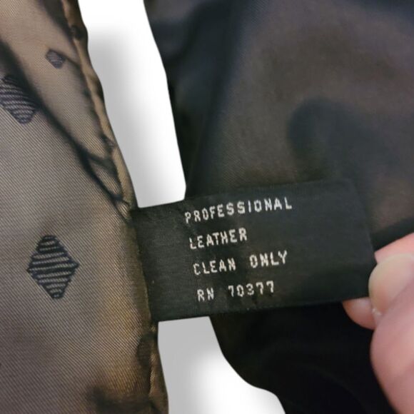 Vintage Hunting Horn Classics Leather Bomber Aviator Jacket In Black Size XL - Picture 14 of 16